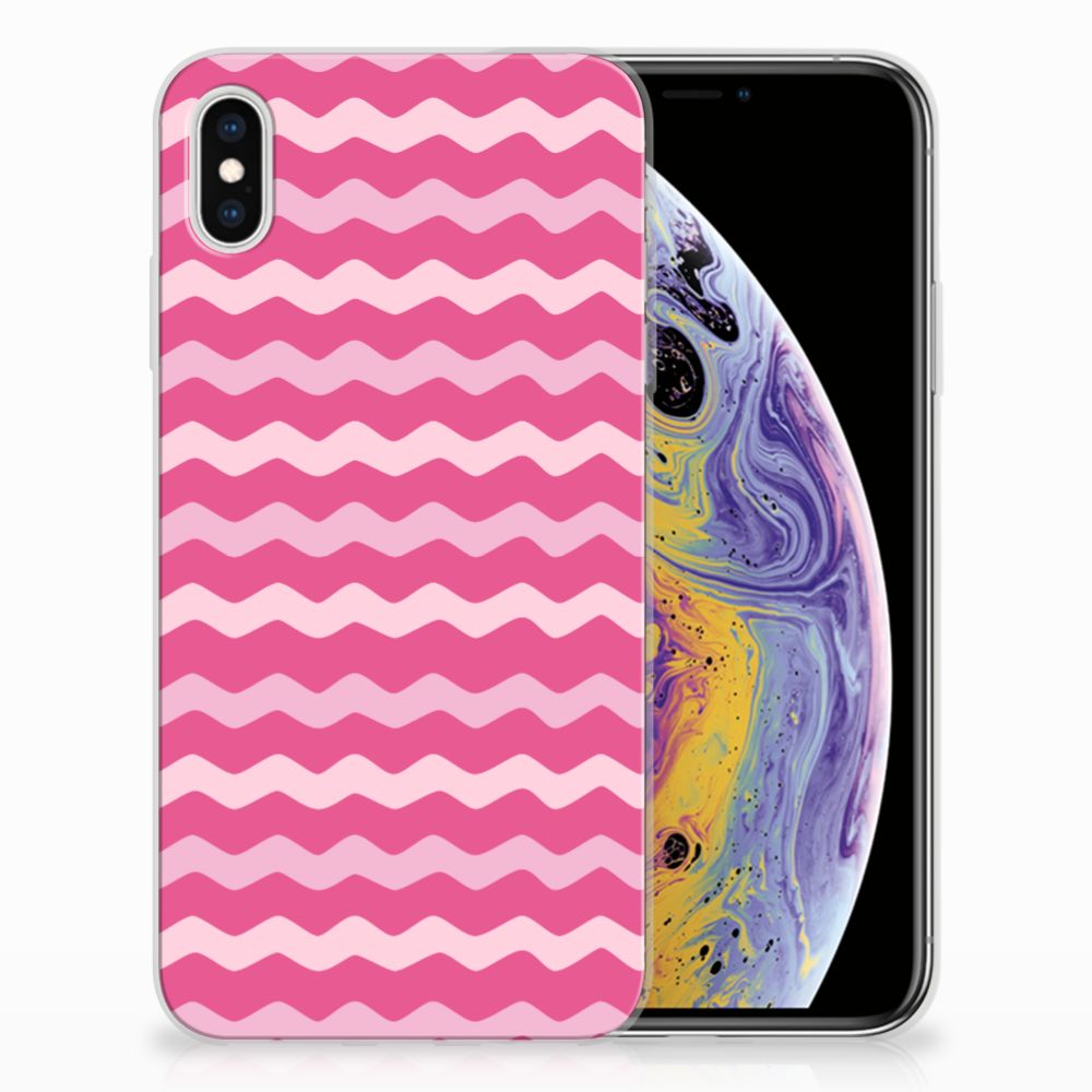 Apple iPhone Xs Max TPU bumper Waves Pink
