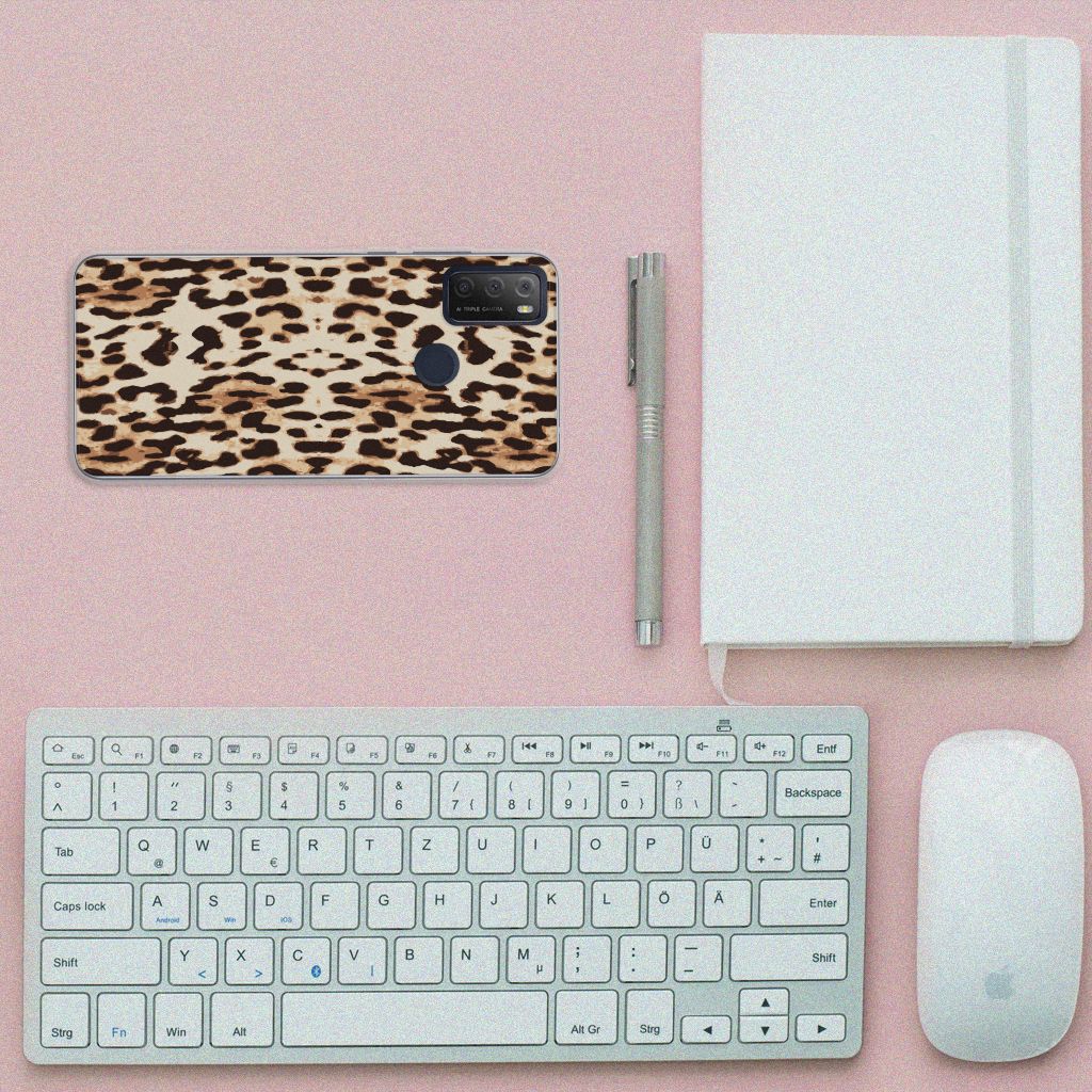 Alcatel 1S (2021) TPU Hoesje Leopard