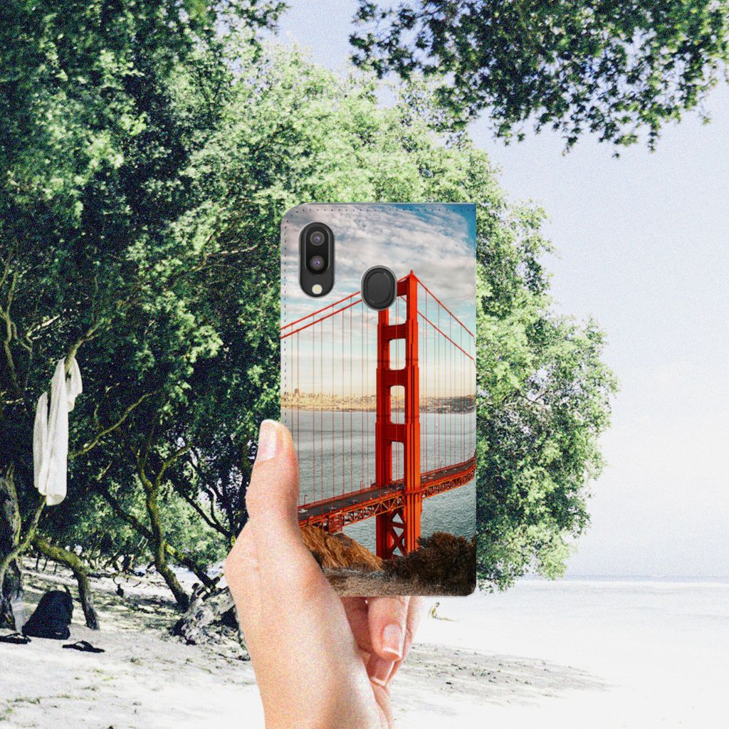 Samsung Galaxy M20 Book Cover Golden Gate Bridge