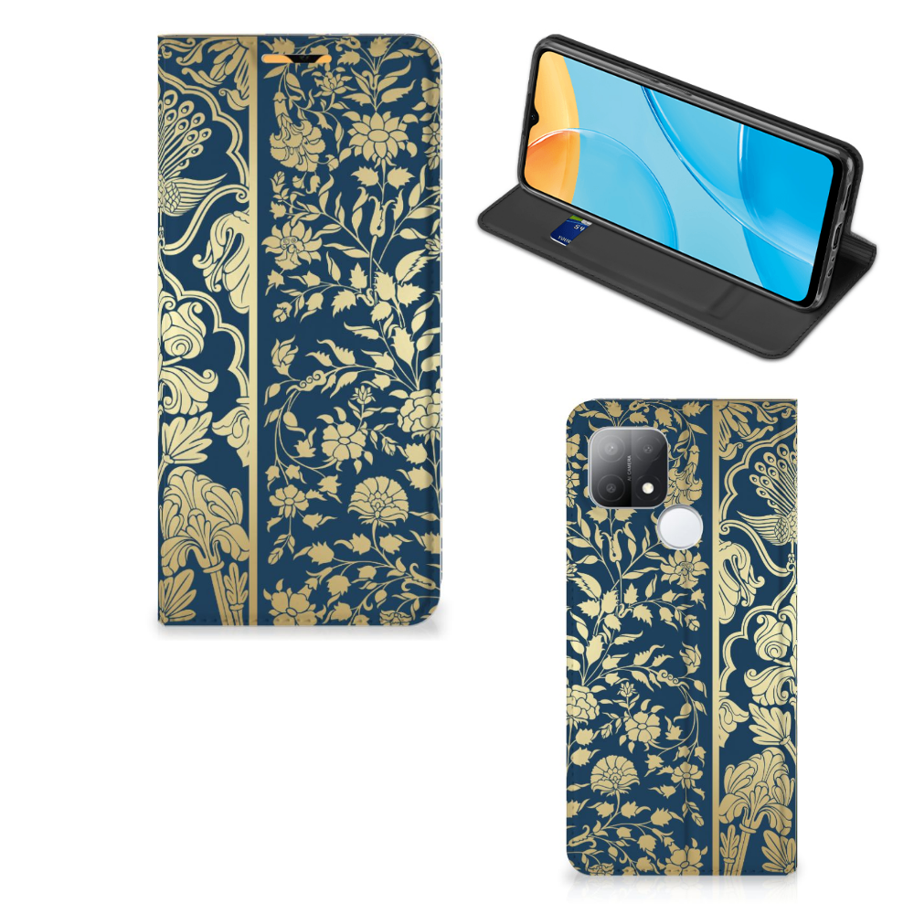 OPPO A15 Smart Cover Beige Flowers - B2C Telecom