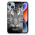 Apple iPhone 14 TPU Hoesje Tijger met afbeelding van een witte tijger 🐅.
