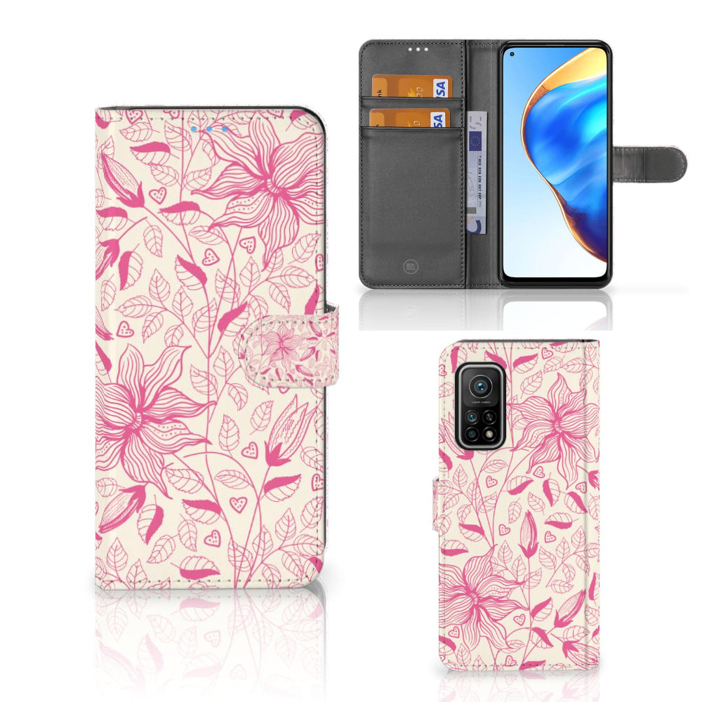 Xiaomi Mi 10T Pro | Mi 10T Hoesje Pink Flowers