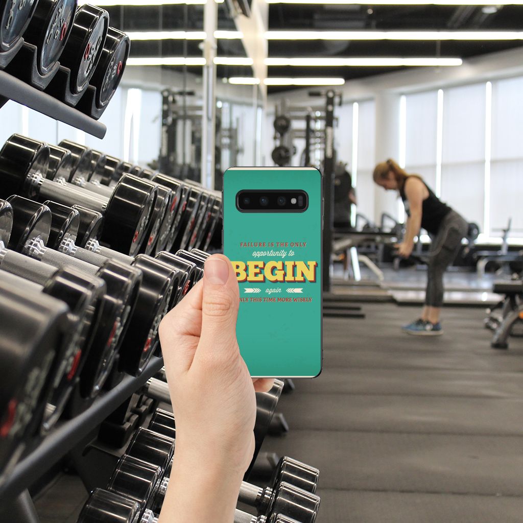 Samsung Galaxy S10 Hoesje met Quotes Quote Begin