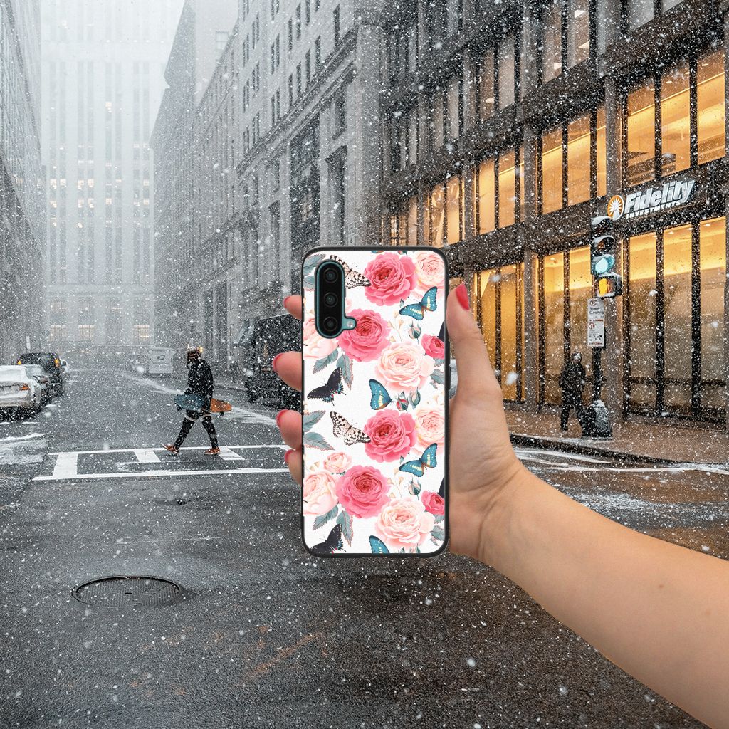OnePlus Nord CE 5G Bloemen Hoesje Butterfly Roses B2C Telecom
