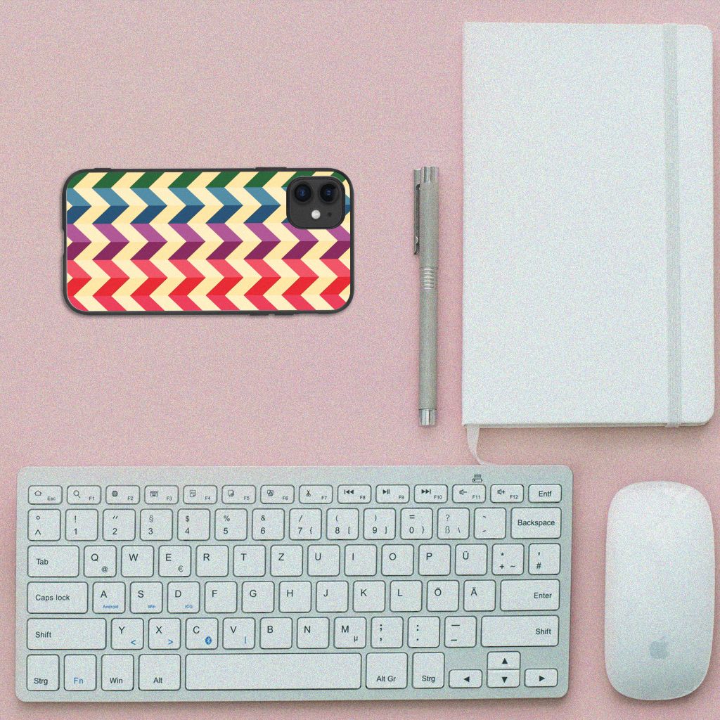 iPhone 11 Back Case Zigzag Multi Color B2C Telecom