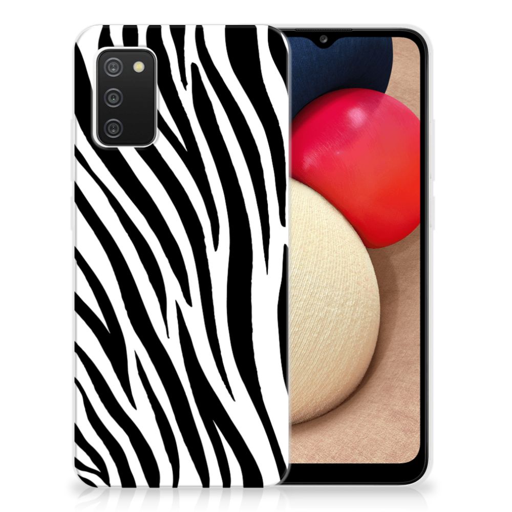 Samsung Galaxy A02s TPU Hoesje Zebra