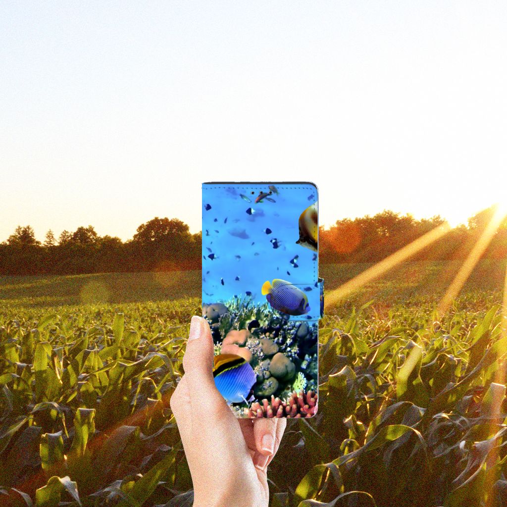 Motorola Edge 20 Lite Telefoonhoesje met Pasjes Vissen