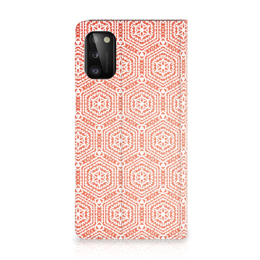Samsung Galaxy A41 Hoesje met Magneet Pattern Orange