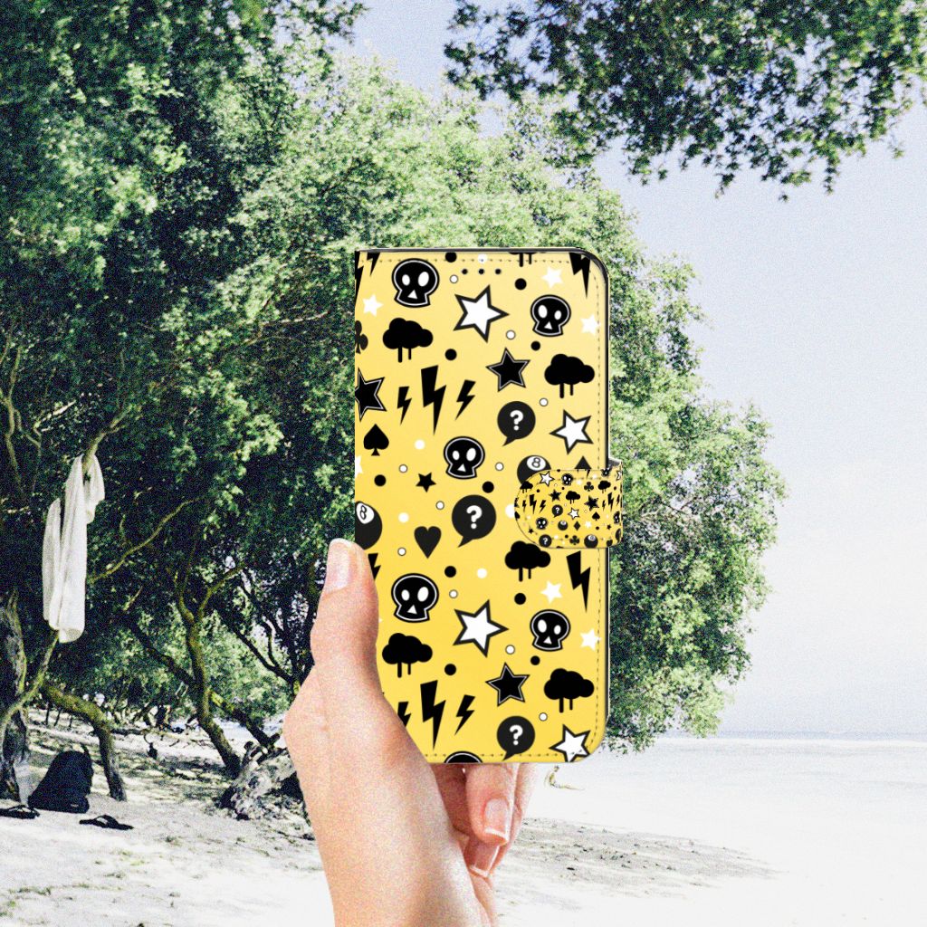 Telefoonhoesje met Naam Motorola Edge 30 Pro Punk Geel