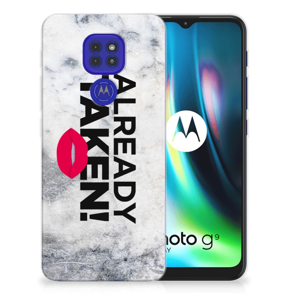 Motorola Moto G9 Play | E7 Plus Siliconen hoesje met naam Already Taken White