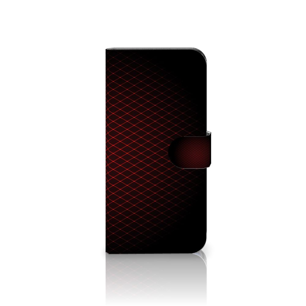Motorola Edge 30 Ultra Telefoon Hoesje Geruit Rood met minimalistisch ontwerp en opvallende kleurcombinatie.