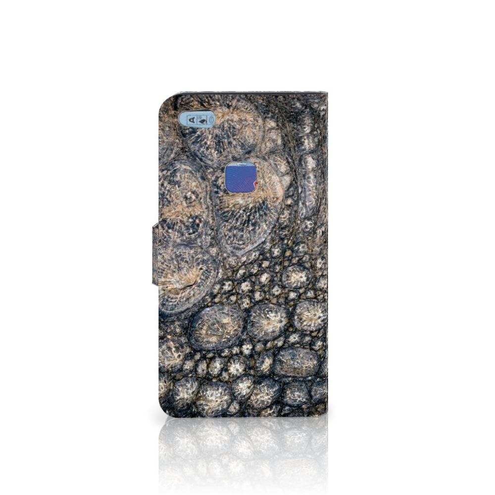 Huawei P10 Lite Telefoonhoesje met Pasjes Krokodillenprint