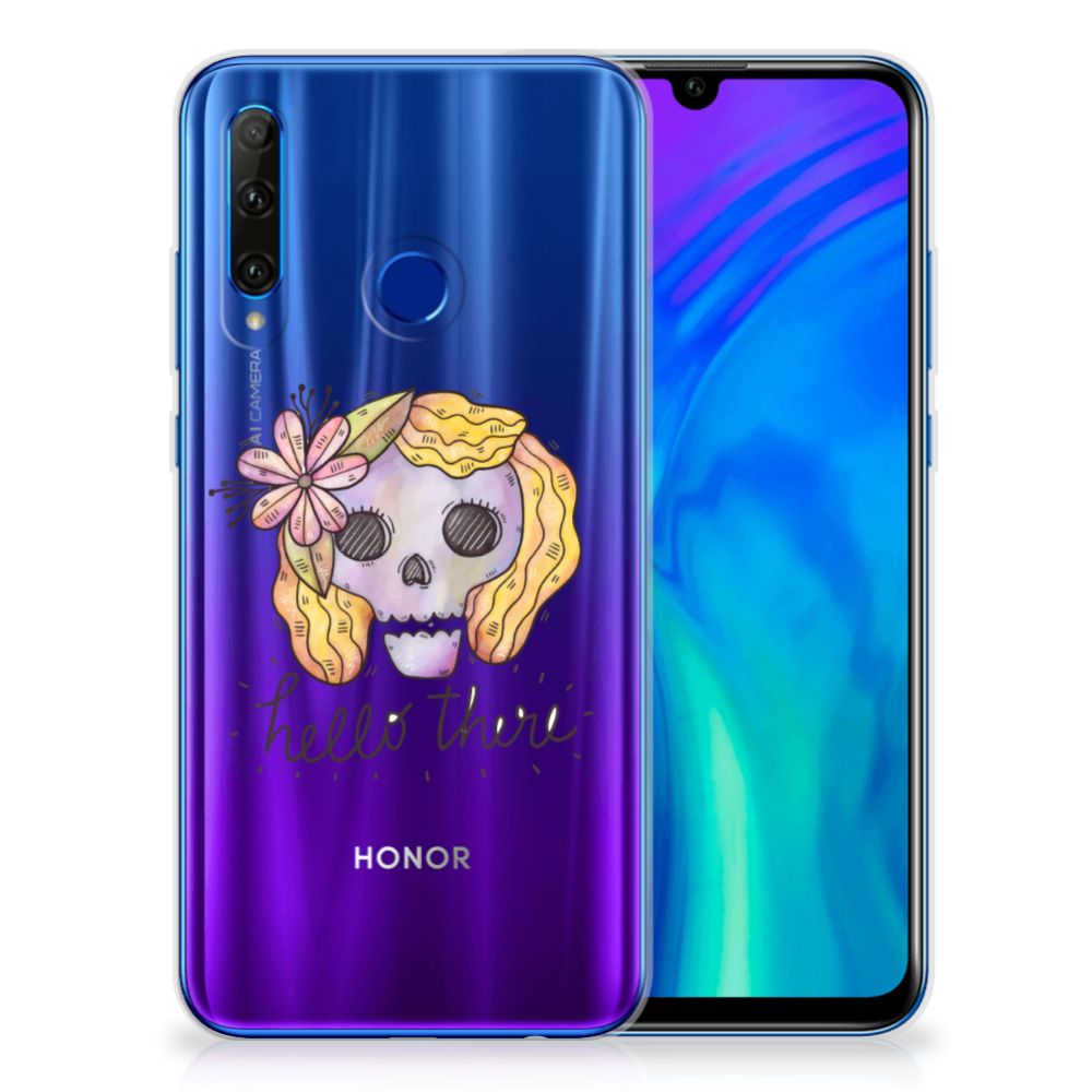 Silicone Back Case Honor 20 Lite Boho Skull