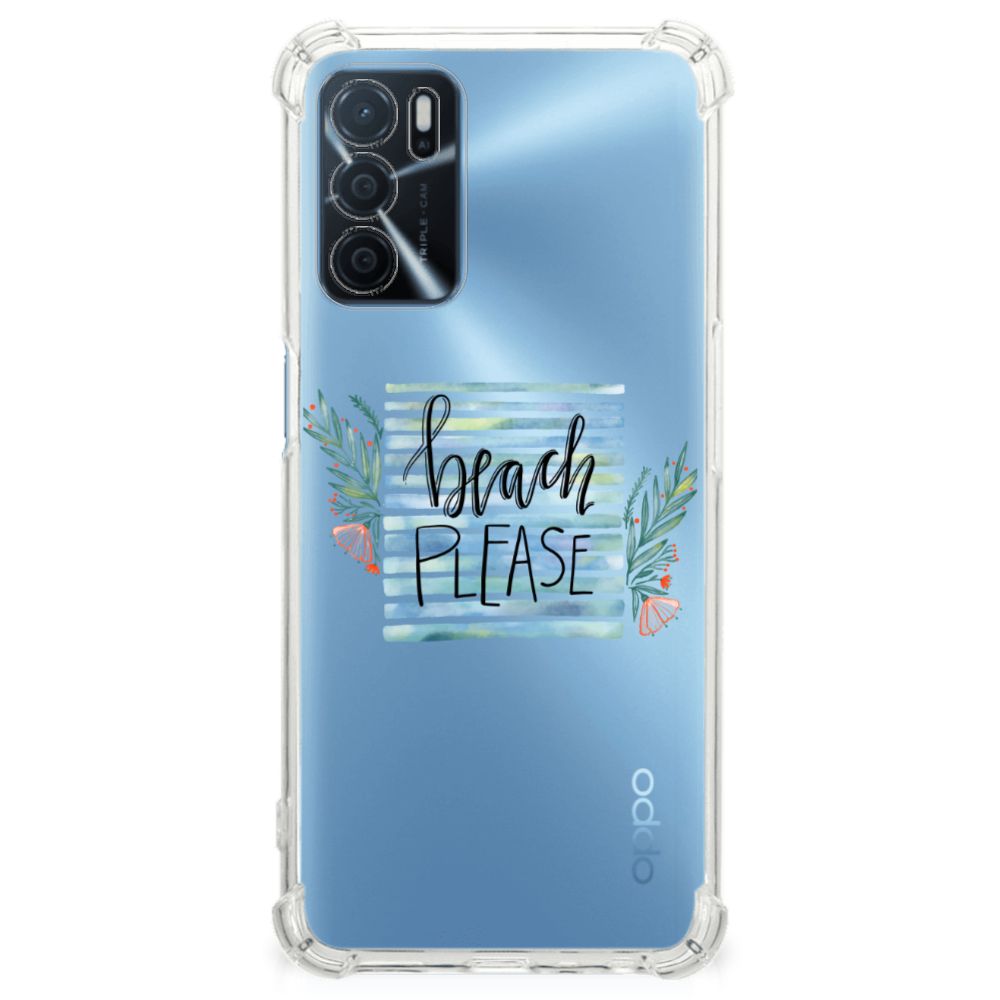 OPPO A16 | A16s | A54s Stevig Bumper Hoesje Boho Beach