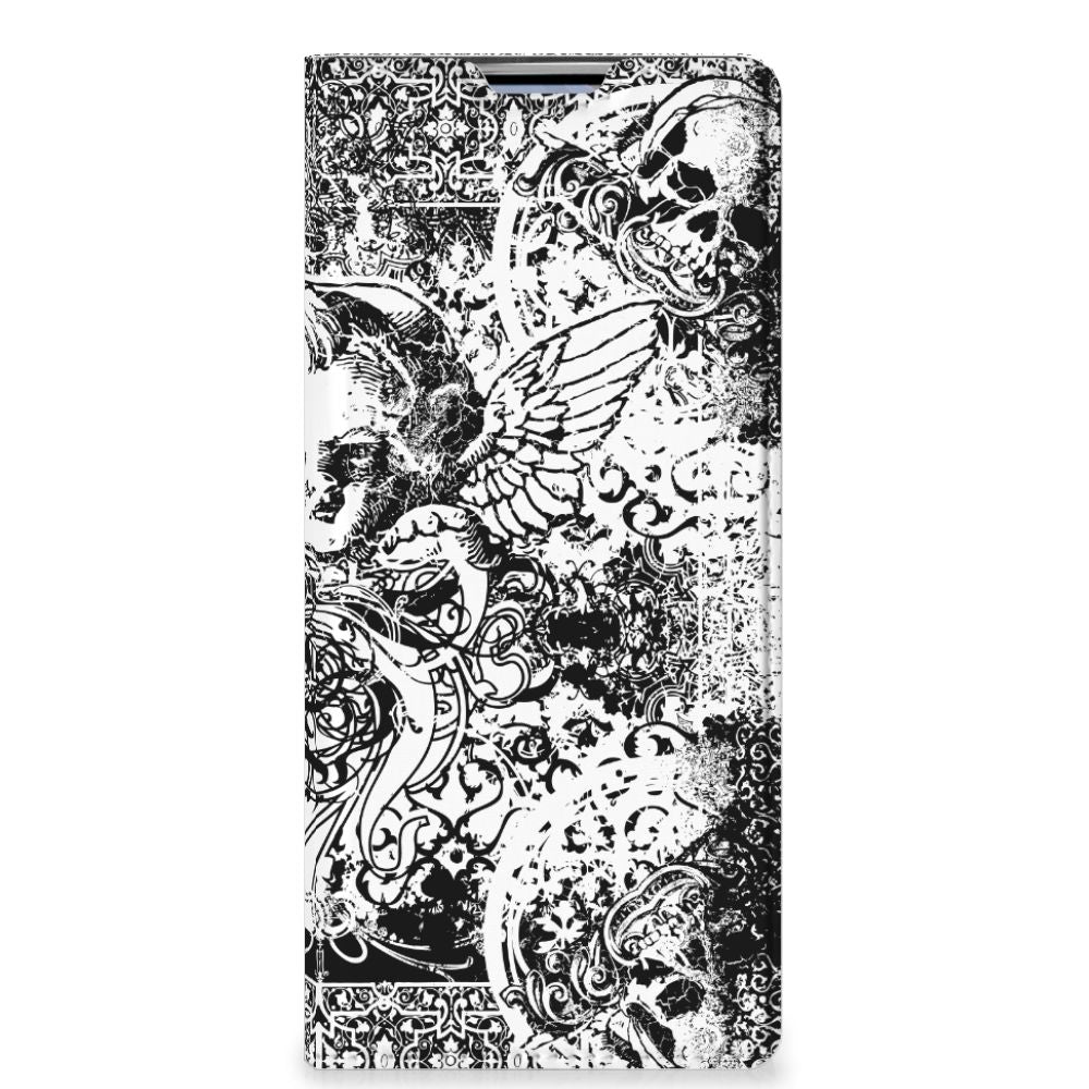 Mobiel BookCase OPPO Find X3 Neo Skulls Angel - B2C Telecom