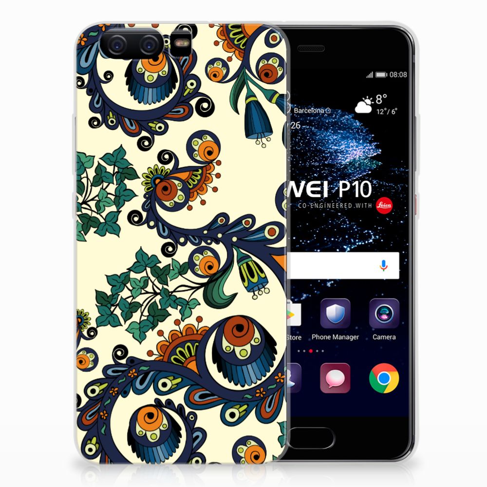 Siliconen Hoesje Huawei P10 Barok Flower