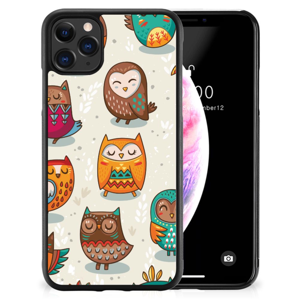 Apple iPhone 11 Pro Max Back Cover Vrolijke Uilen B2C Telecom