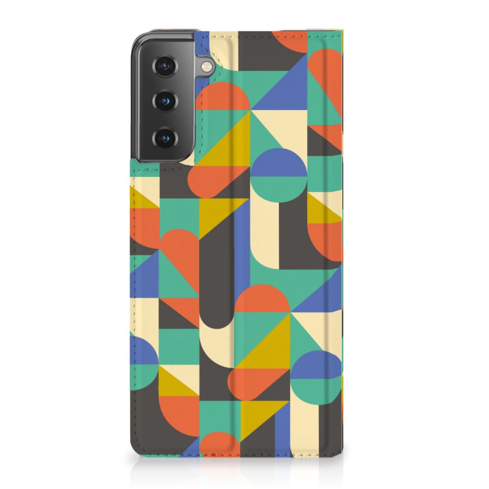 Samsung Galaxy S21 Plus Hoesje met Magneet Funky Retro - B2C Telecom
