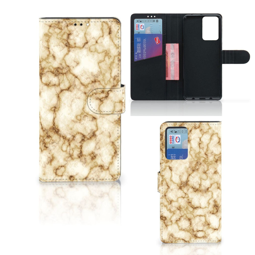 Xiaomi Redmi Note 10 Pro Bookcase Marmer Goud