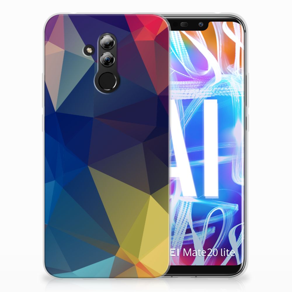 Huawei Mate 20 Lite TPU Hoesje Polygon Dark