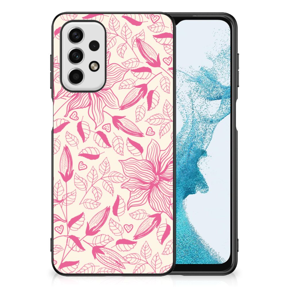 Samsung Galaxy A23 Bloemen Hoesje Pink Flowers B2C Telecom