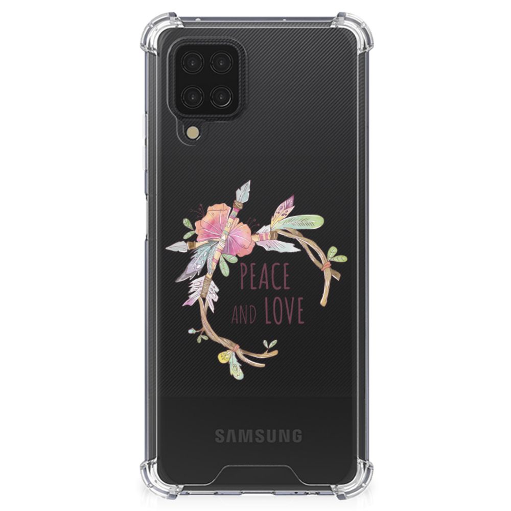 Samsung Galaxy A12 Stevig Bumper Hoesje Boho Text