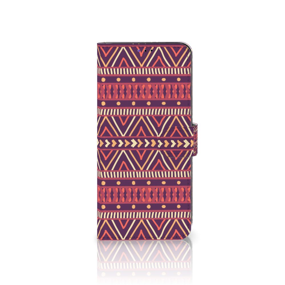 Samsung Galaxy A22 5G Telefoon Hoesje Aztec Paars