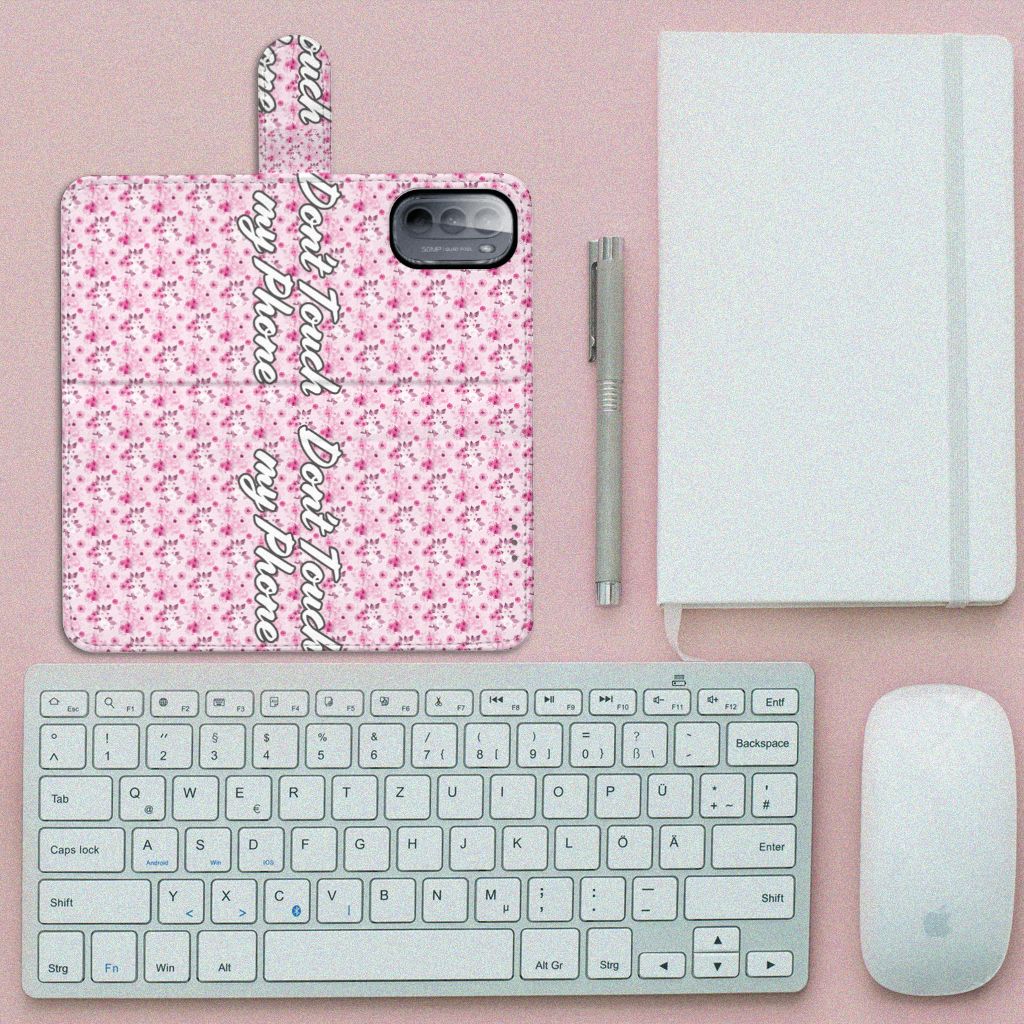 Motorola Moto G31 | G41 Portemonnee Hoesje Flowers Pink DTMP