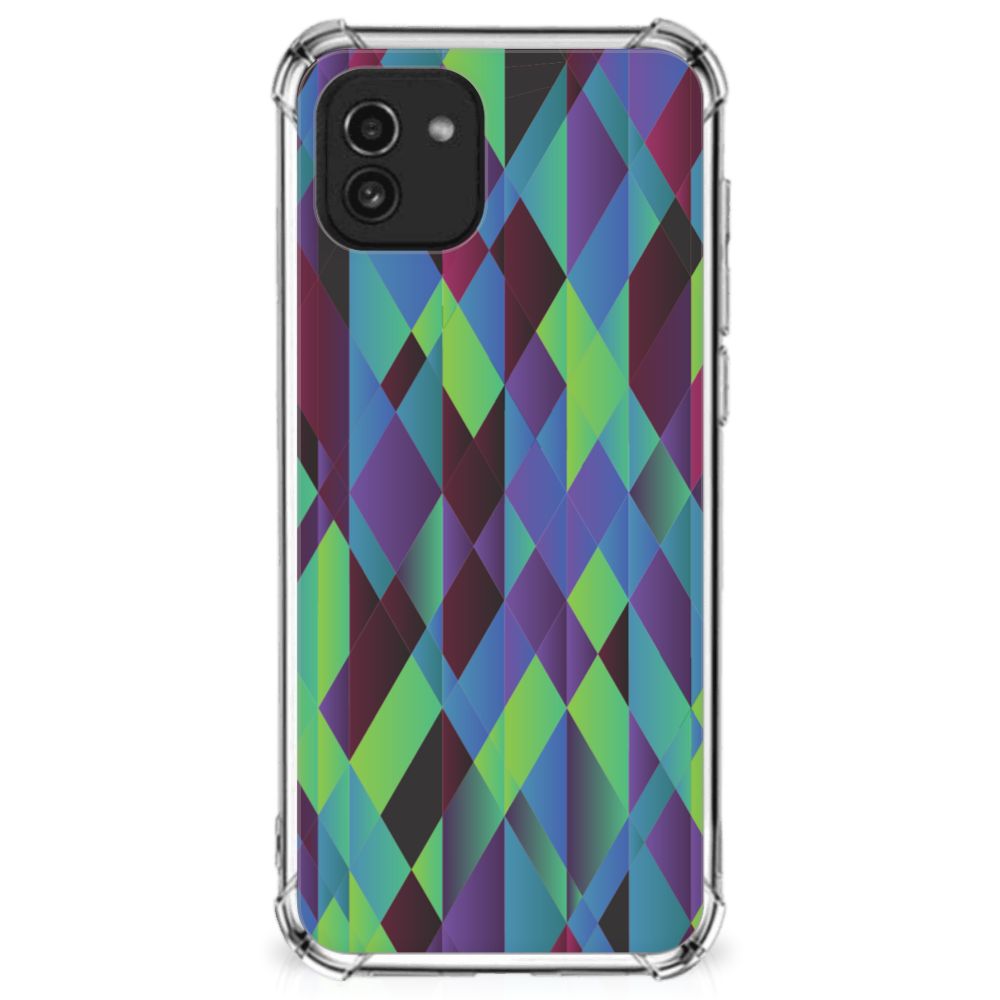 Samsung Galaxy A03 Shockproof Case Abstract Green Blue B2C Telecom