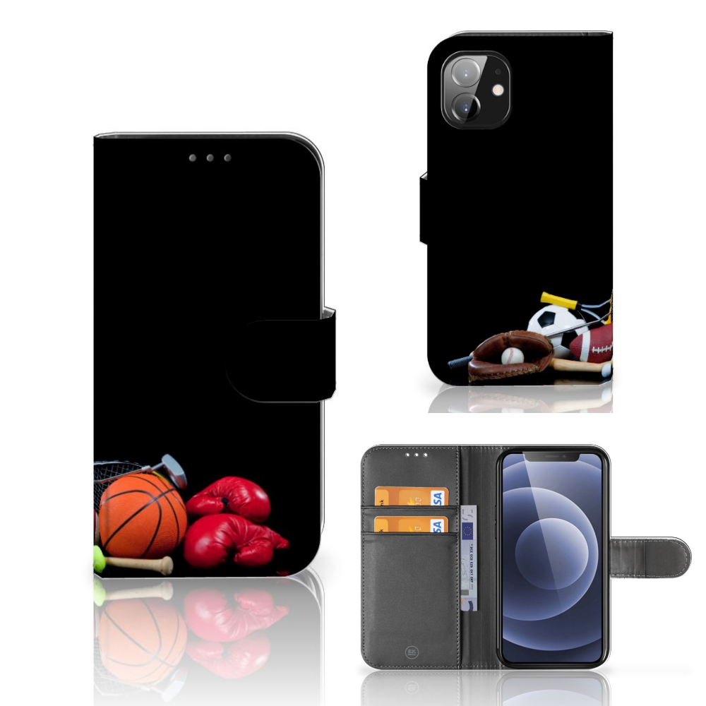Apple iPhone 12 Mini Wallet Case met Pasjes Sports