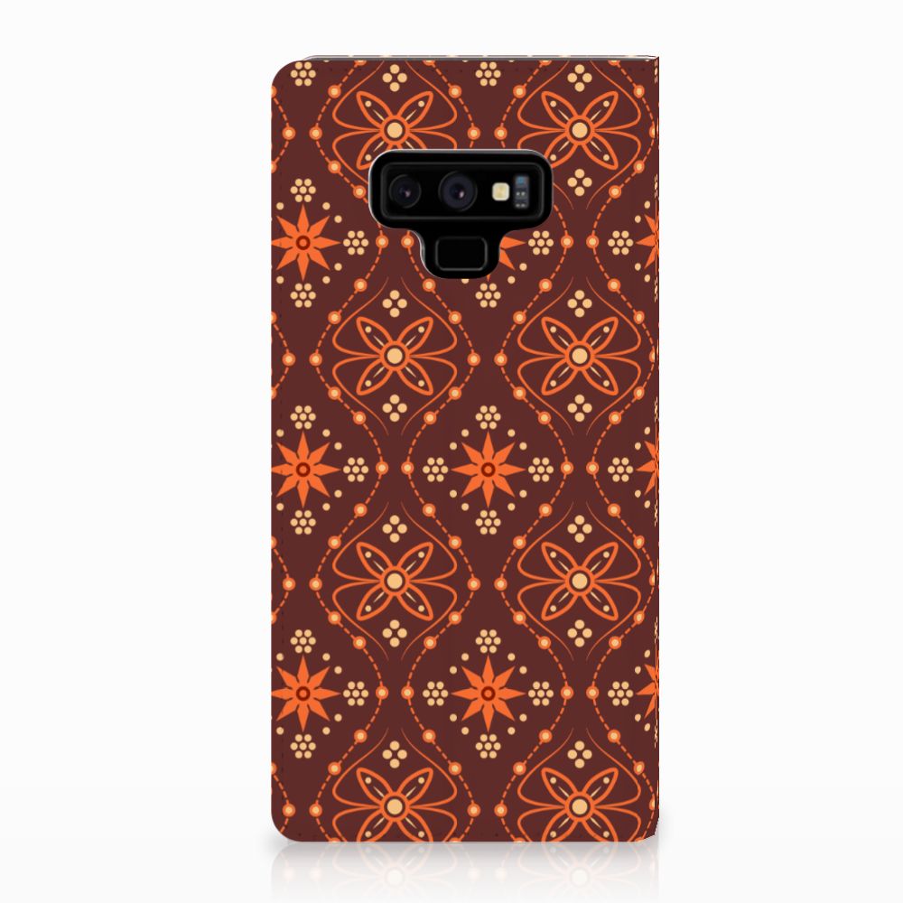 Samsung Galaxy Note 9 Hoesje met Magneet Batik Brown