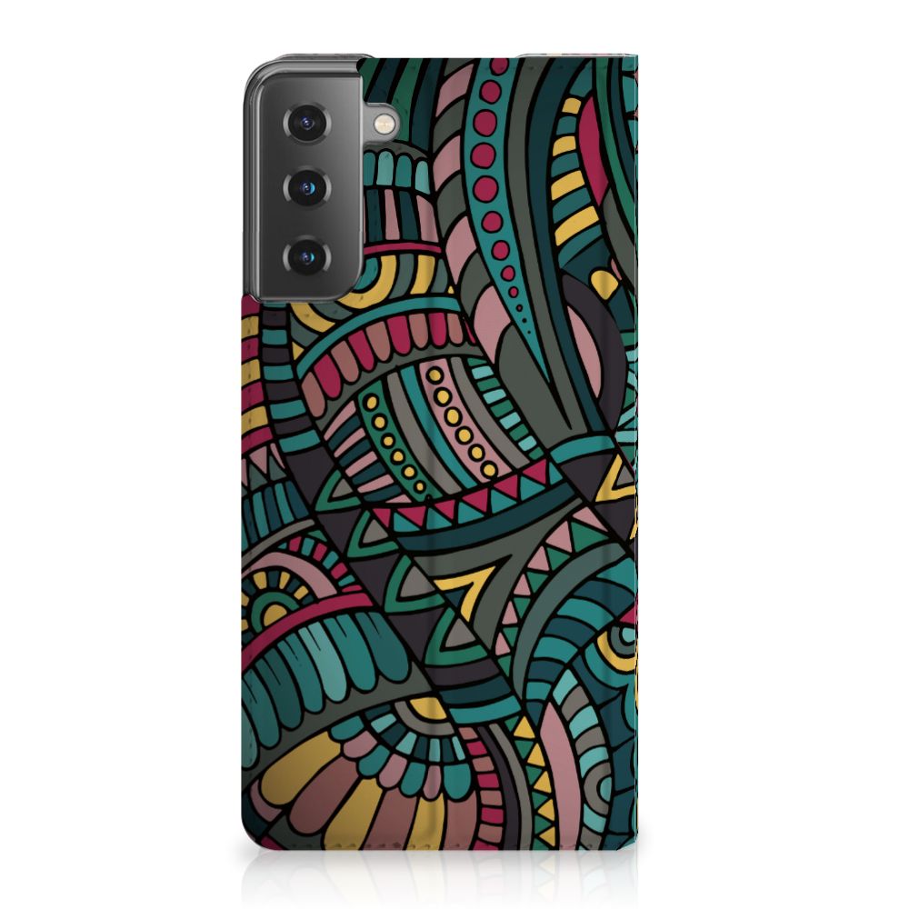 Samsung Galaxy S21 Plus Hoesje met Magneet Aztec - B2C Telecom