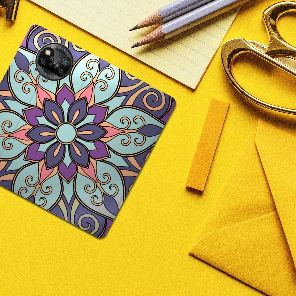 Xiaomi Poco X3 Pro | Poco X3 Smart Cover Purple Flower - B2C Telecom