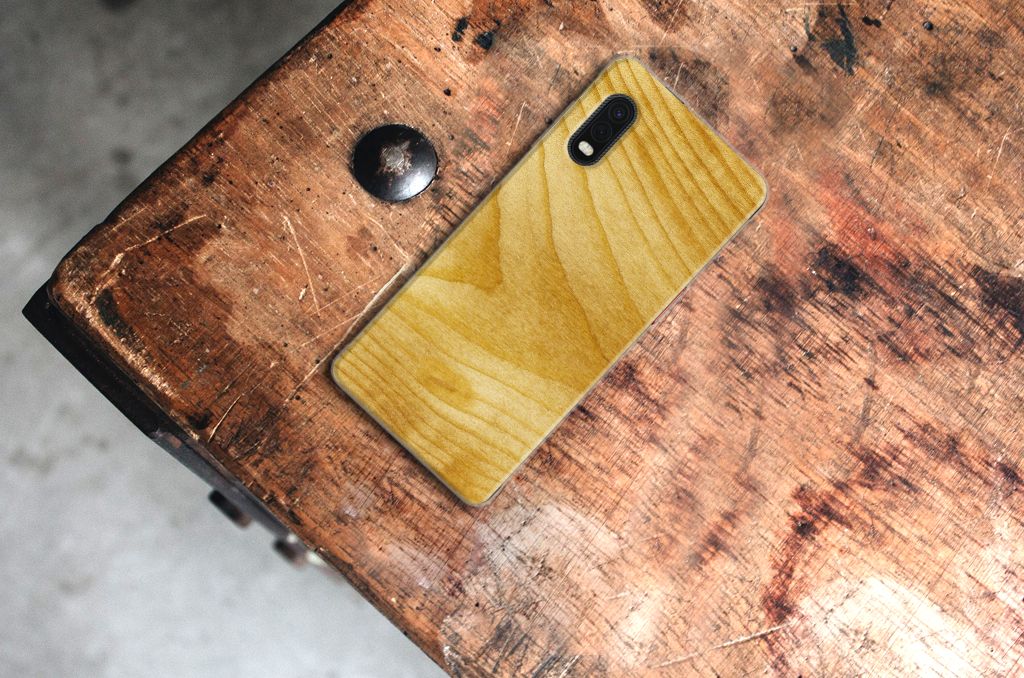 Samsung Xcover Pro Bumper Hoesje Licht Hout