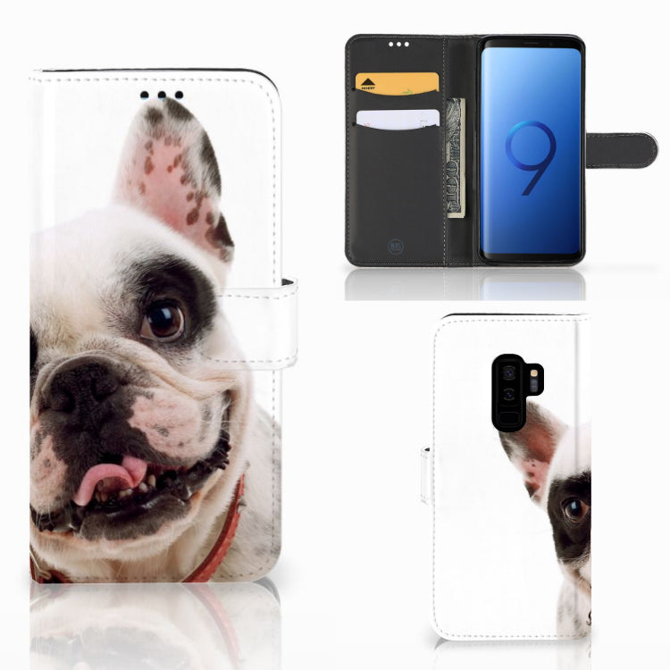 Samsung Galaxy S9 Plus Telefoonhoesje met Pasjes Franse Bulldog