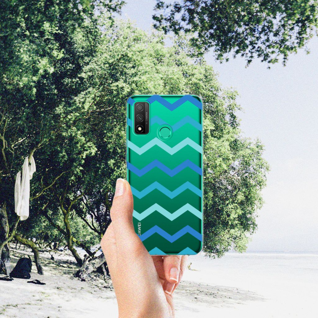 Huawei P Smart 2020 TPU bumper Zigzag Blauw B2C Telecom