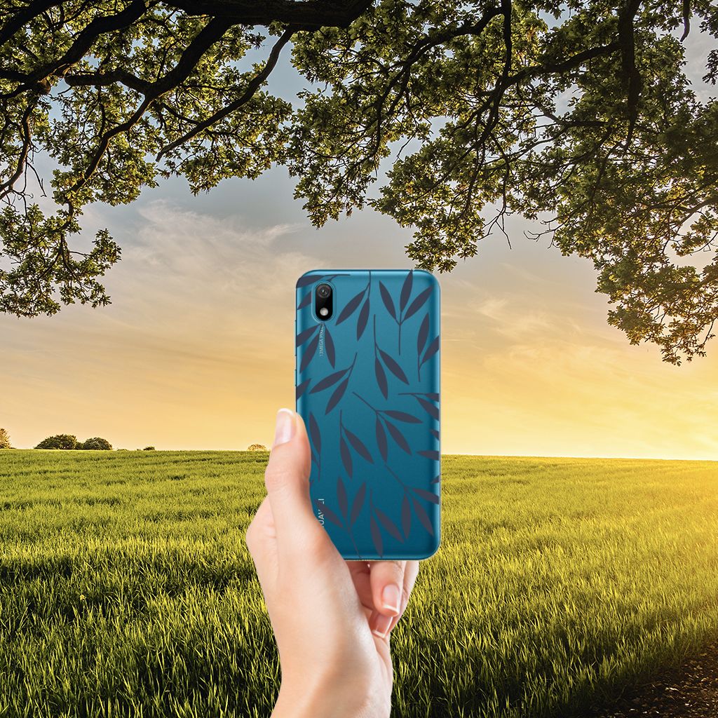 Huawei Y5 (2019) TPU Case Leaves Blue