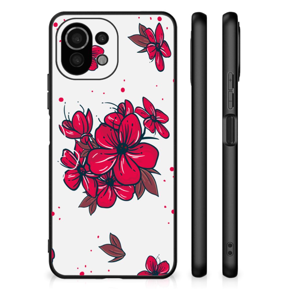 Xiaomi 11 Lite 5G NE | Mi 11 Lite Bloemen Hoesje Blossom Red B2C Telecom