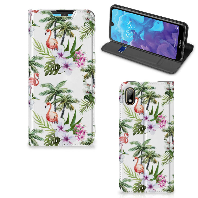 Huawei Y5 (2019) Hoesje maken Flamingo Palms