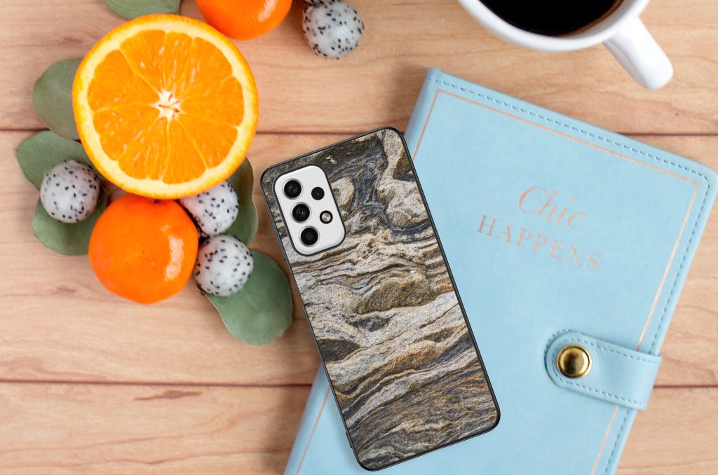 Samsung Galaxy A23 Marmeren Print Telefoonhoesje Steen B2C Telecom