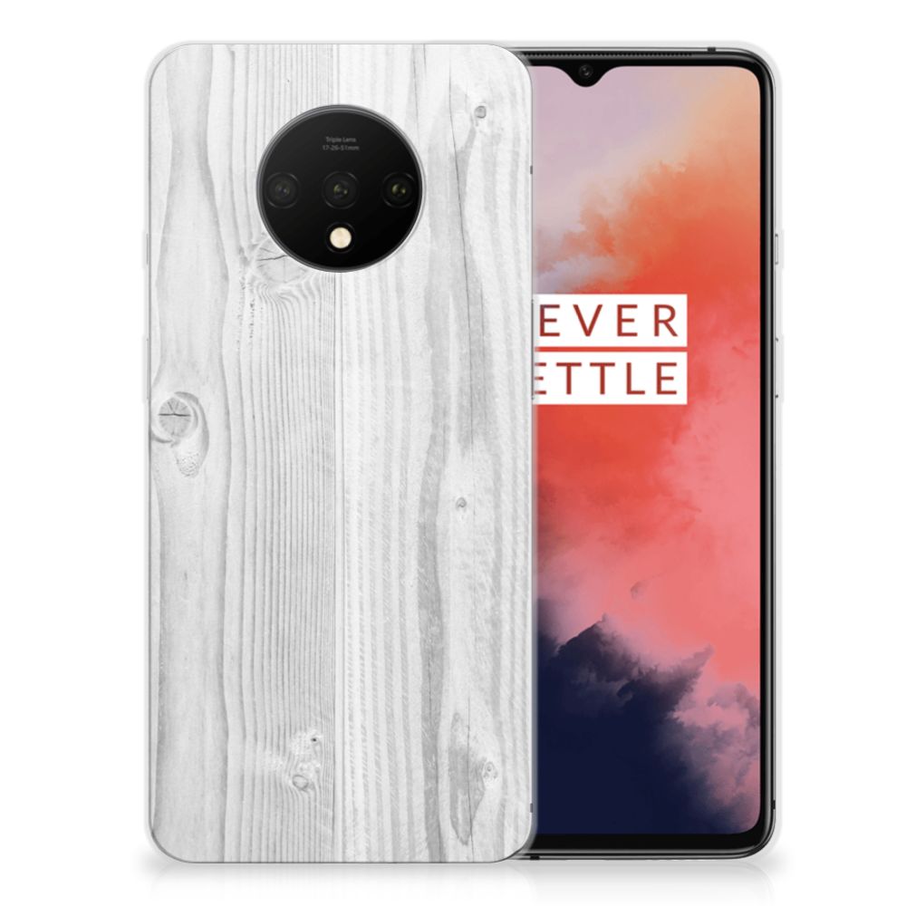 OnePlus 7T Bumper Hoesje White Wood