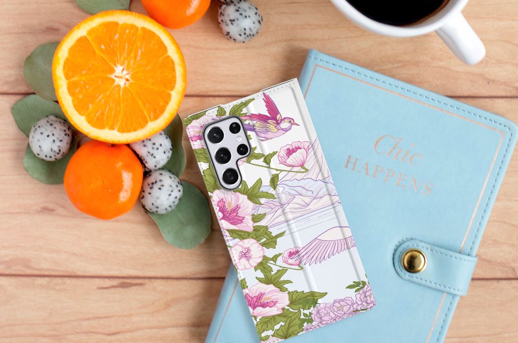 Samsung Galaxy S22 Ultra Hoesje maken Bird Standing - B2C Telecom