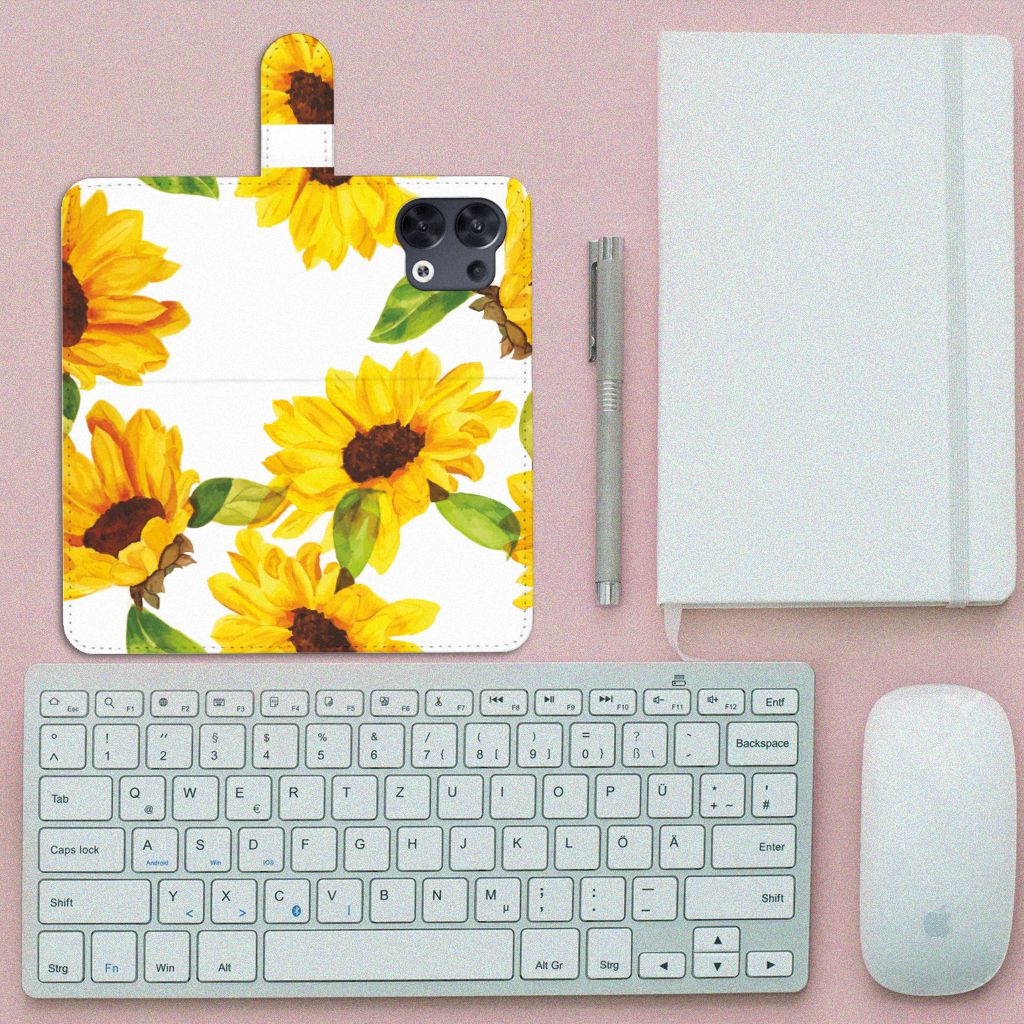 Hoesje voor OPPO Reno8 Zonnebloemen
