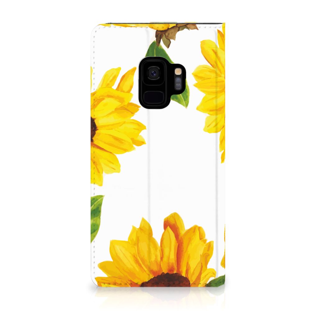 Smart Cover voor Samsung Galaxy S9 Zonnebloemen - B2C Telecom