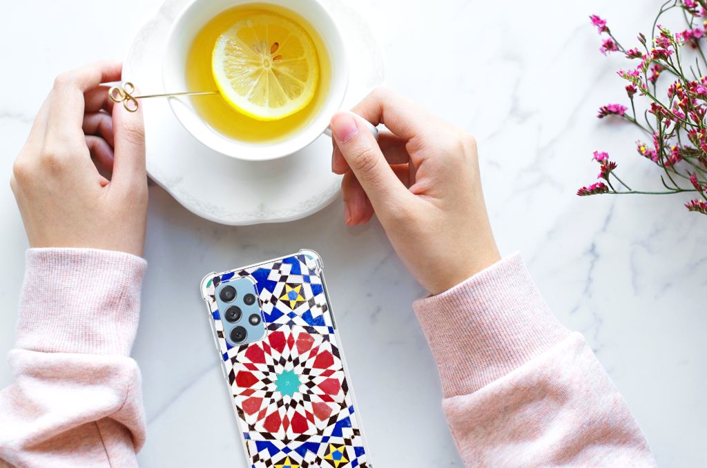 Samsung Galaxy A73 Anti-Shock Hoesje Mozaïek B2C Telecom