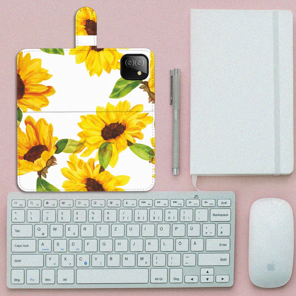 Hoesje voor Samsung Galaxy A03 Zonnebloemen