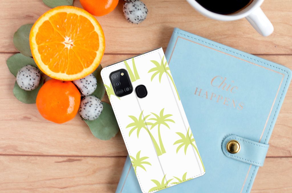 Samsung Galaxy A21s Smart Cover Palmtrees - B2C Telecom