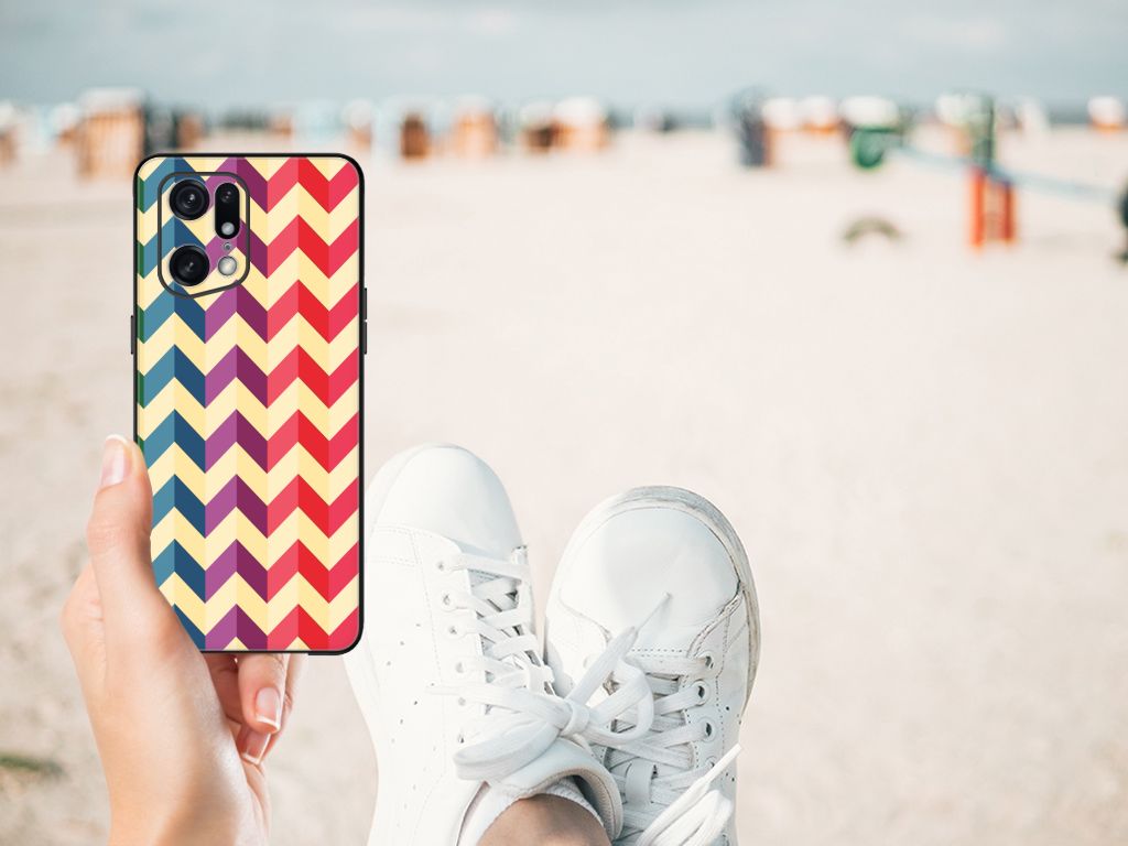 OPPO Find X5 Pro Back Case Zigzag Multi Color B2C Telecom