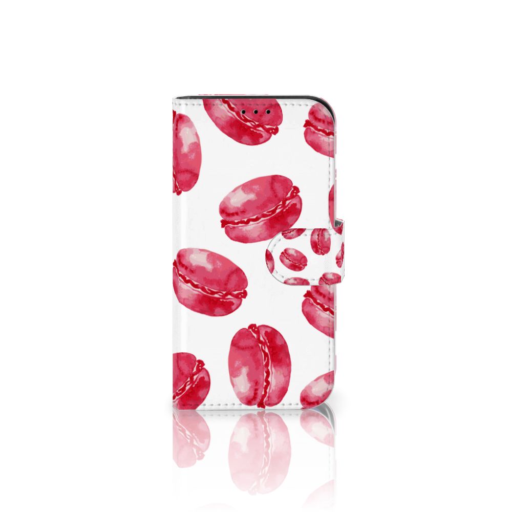 iPhone 13 Mini Book Cover Pink Macarons