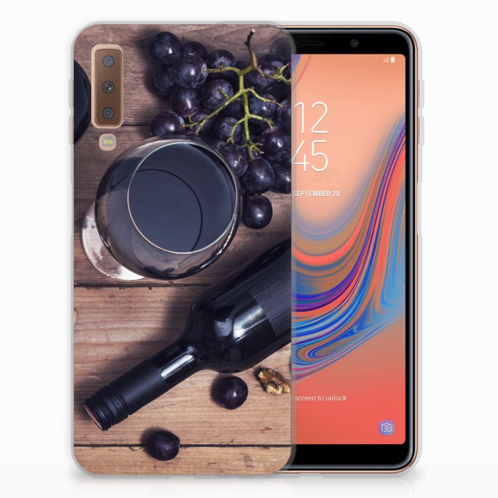 Samsung Galaxy A7 (2018) Siliconen Case Wijn